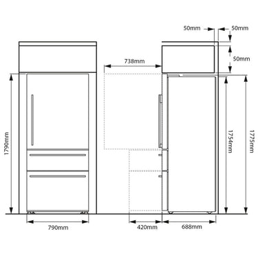 Factory Second FISHER & PAYKEL 527L BOTTOM MOUNT MULTI DRAWER FRIDGE RF523MRDX1 - Second Hand Appliances Geebung
